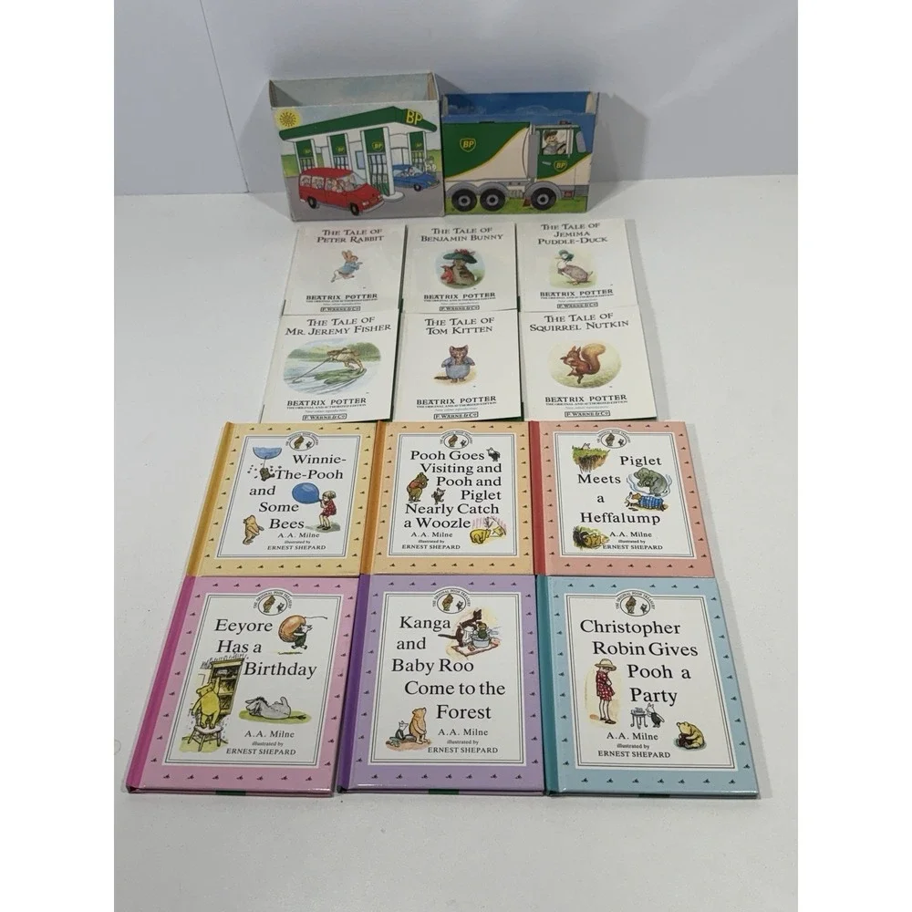 BP Promo 1990's Winnie the Pooh & Beatrix Potter Sets Of 6 Each W Box